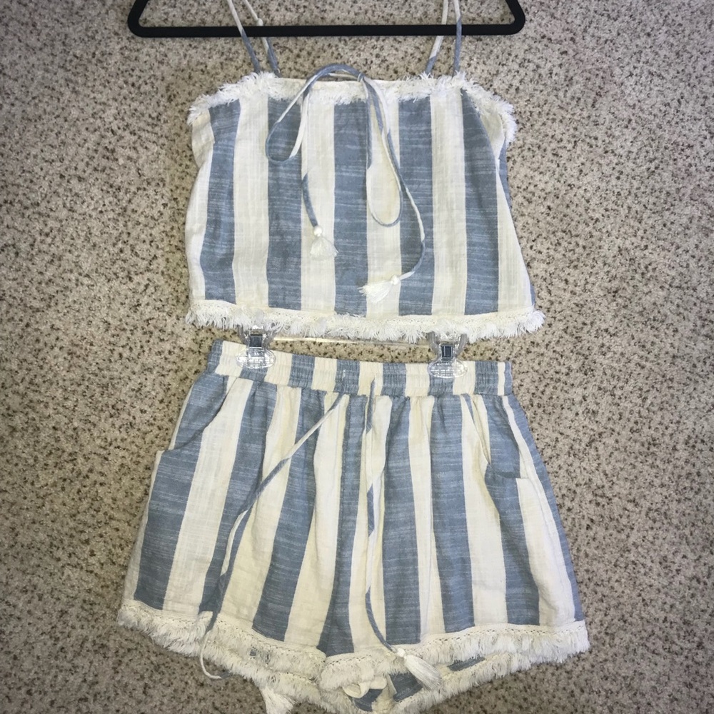 Striped two piece set